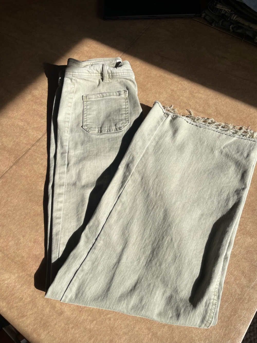 Oat New York Sage Green Casual Pants